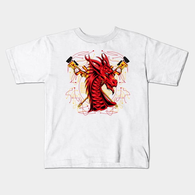 sniper rifle dragon Kids T-Shirt by SHINIGAMII